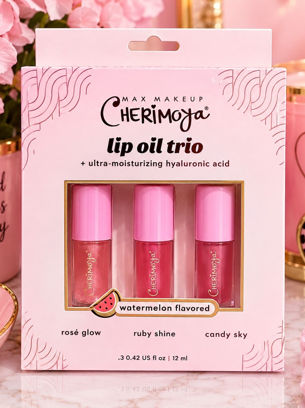 Lip Oil Trio — Hydrating Watermelon Flavored Set